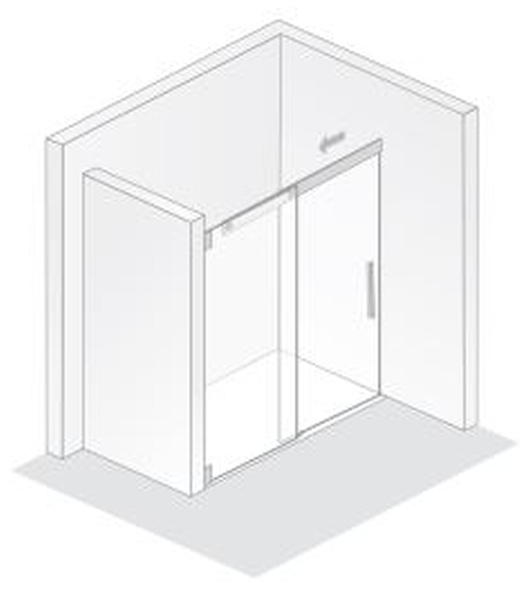 HSK Schiebetür 2-teilig Nische „K2“ Glas Linea 02 HSK Schiebetür 2-teilig Nische „K2“ Glas Linea 02