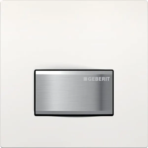 Urinalsteuerung mit pneumatischer Spülauslösung, Typ 50 Betätigungsplatte: weiß-alpin