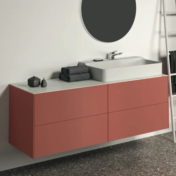 Ideal Standard Waschtischunterschrank Conca, 4 Auszüge, Push-Open mit Softclose-Einzug, ohne Platte, 1585x505x540 mm, Sunset Ideal Standard Waschtischunterschrank Conca, 4 Auszüge, Push-Open mit Softclose-Einzug, ohne Platte, 1585x505x540 mm, Sunset