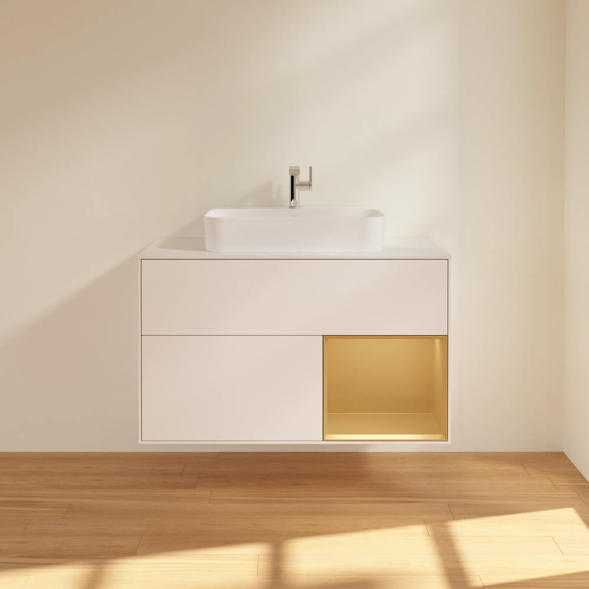 Villeroy & Boch Waschtischunterschrank „Finion“ für Schrankwaschtisch 1000 × 603 × 501 mm White Matt Lacquer, für Becken mittig Villeroy & Boch Waschtischunterschrank „Finion“ für Schrankwaschtisch 1000 × 603 × 501 mm White Matt Lacquer, für Becken mittig