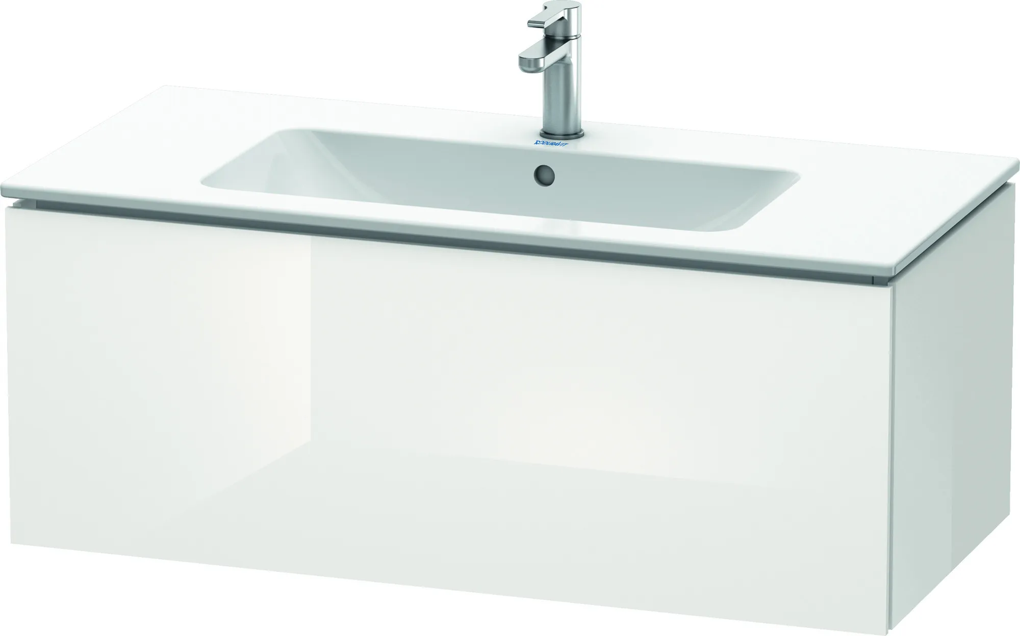 Duravit Waschtischunterschrank wandhängend „L-Cube“ 102 × 40 × 48,1 cm Weiß Hochglanz Duravit Waschtischunterschrank wandhängend „L-Cube“ 102 × 40 × 48,1 cm Weiß Hochglanz