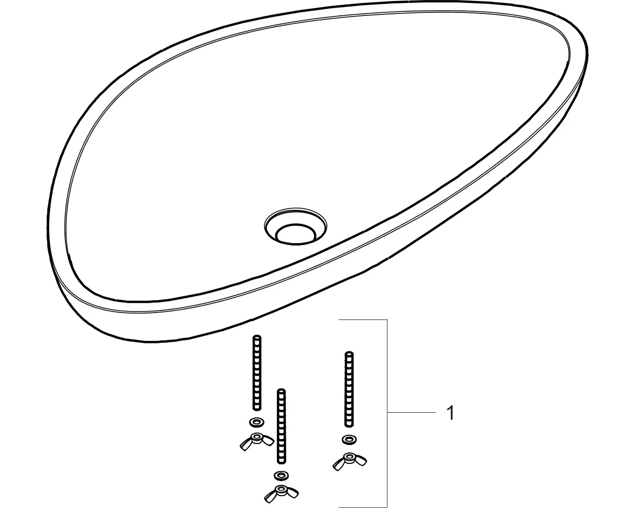 Waschschüssel Axor Massaud groß