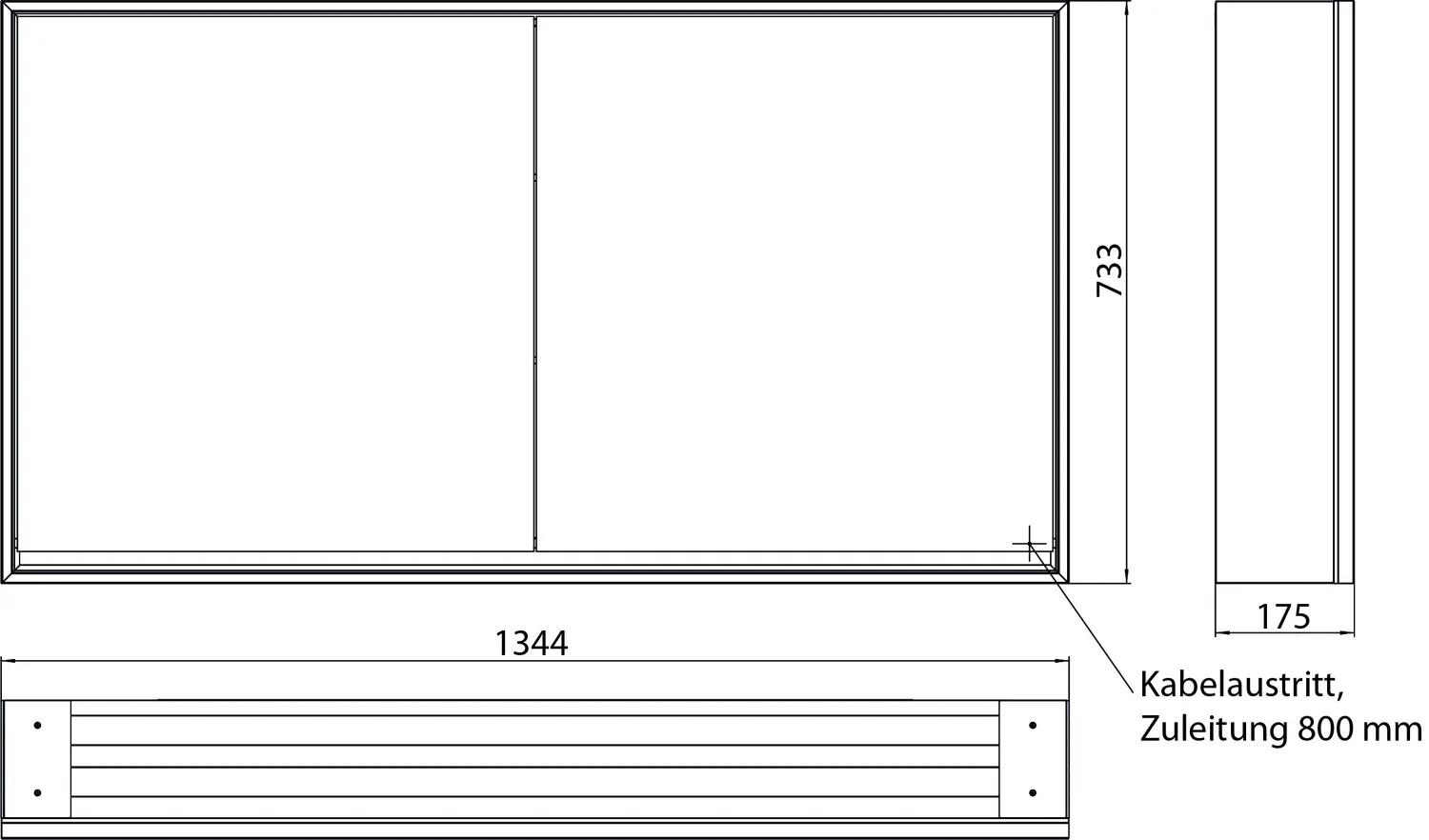 emco Spiegelschrank „loft“ 134,4 × 73,3 × 17,5 cm