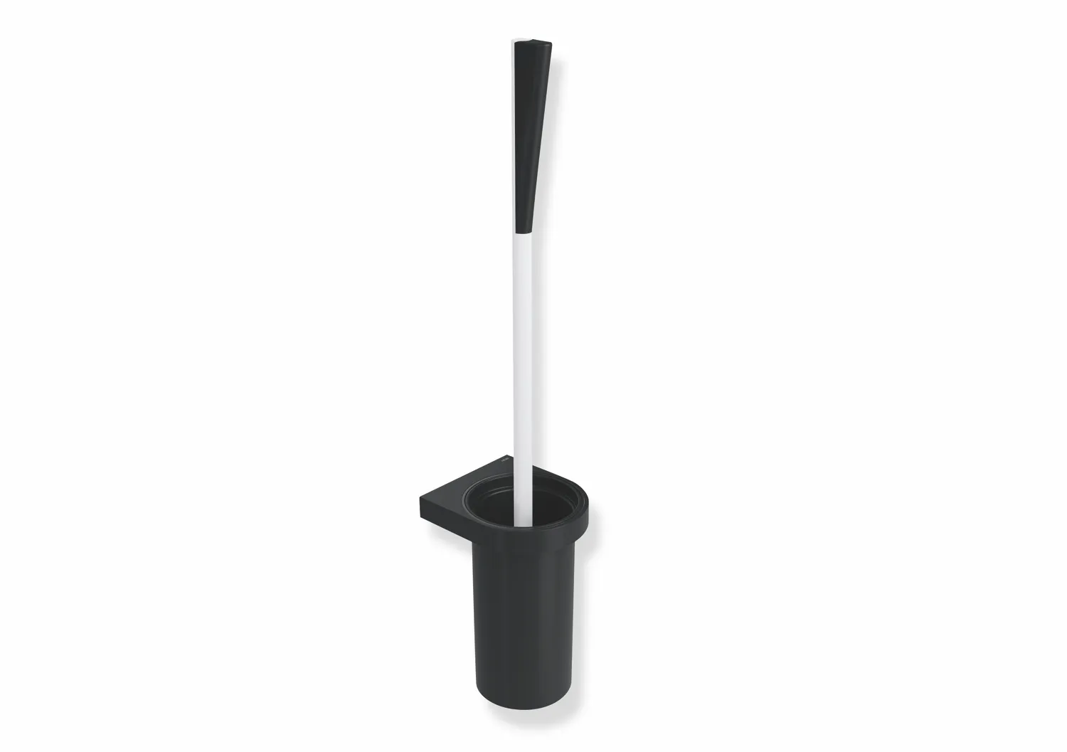 WC-Bürstengarnitur, Halter Metall, pulverbeschichtet, Bürstenbehälter und Bürstenstiel Polyamid, matt, Bürste mit verlängertem Stiel, Wandmontage, in Farbe AS (Weiß tiefmatt - Weiß matt) WC-Bürstengarnitur, Halter Metall, pulverbeschichtet, Bürstenbehälter und Bürstenstiel Polyamid, matt, Bürste mit verlängertem Stiel, Wandmontage, in Farbe AS (Weiß tiefmatt - Weiß matt)