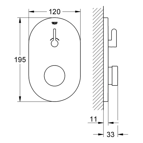 Selbstschluss-Brausebatterie Eurosmart CT 36321, mit Mischung, Fertigmontageset für UP-Einbaukasten 36 322 001, chrom Selbstschluss-Brausebatterie Eurosmart CT 36321, mit Mischung, Fertigmontageset für UP-Einbaukasten 36 322 001, chrom