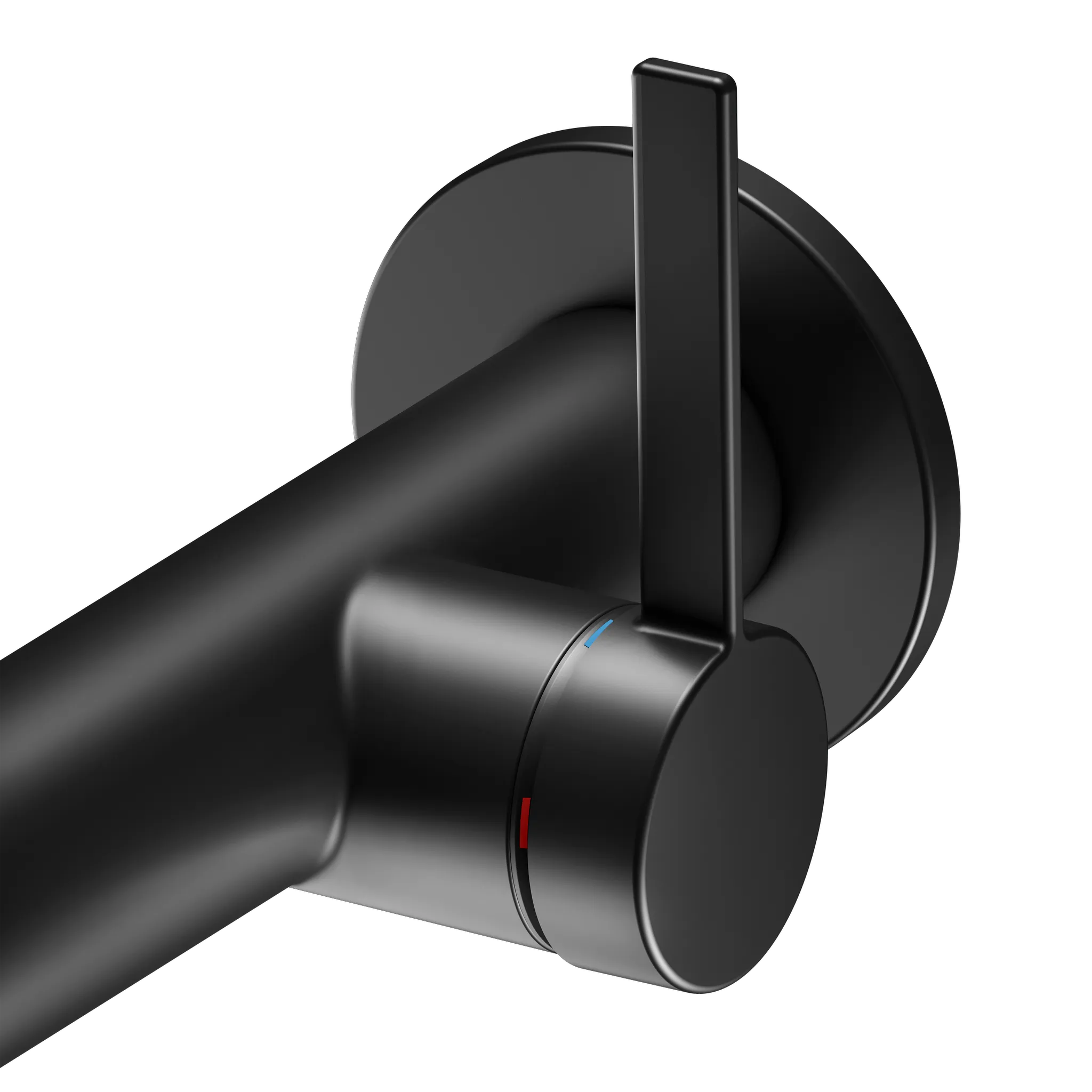 IXMO 59516371101 Einhebel-Waschtischmischer UP Wandmontage, rund Ausladung 219 mm schwarz