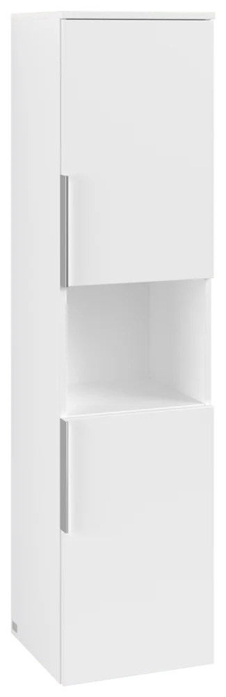 Villeroy & Boch Architectura Hochschrank B89701, 350x1400x364mm, 2 Türen, rechts Anschlag, White Matt