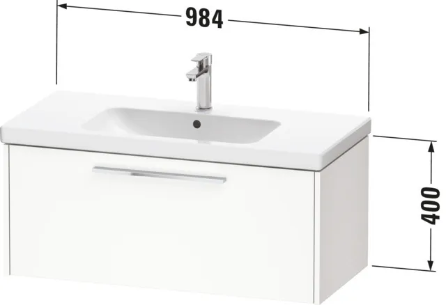 Duravit Waschtischunterschrank Wandhängend „D-Code“ 98,4 × 40 × 46 cm in Blassgrün Matt Duravit Waschtischunterschrank Wandhängend „D-Code“ 98,4 × 40 × 46 cm in Blassgrün Matt
