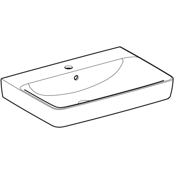 Aufsatzwaschtisch „Renova Plan“, rechteckig 70 × 48 cm