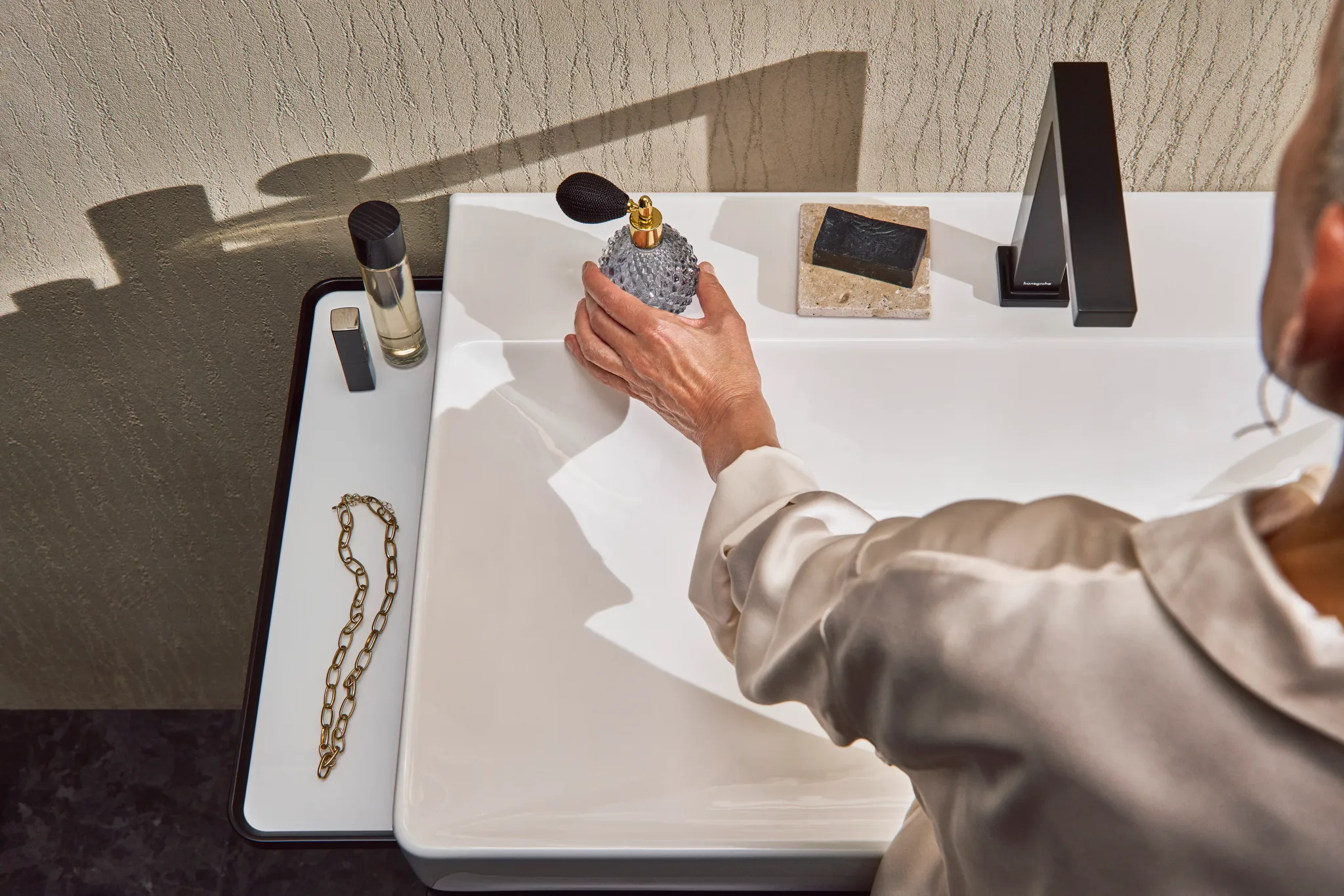 Xelu Q Waschtisch mit Ablage rechts 800/480 mit Hahnloch ohne Überlauf, SmartClean Weiß Xelu Q Waschtisch mit Ablage rechts 800/480 mit Hahnloch ohne Überlauf, SmartClean Weiß