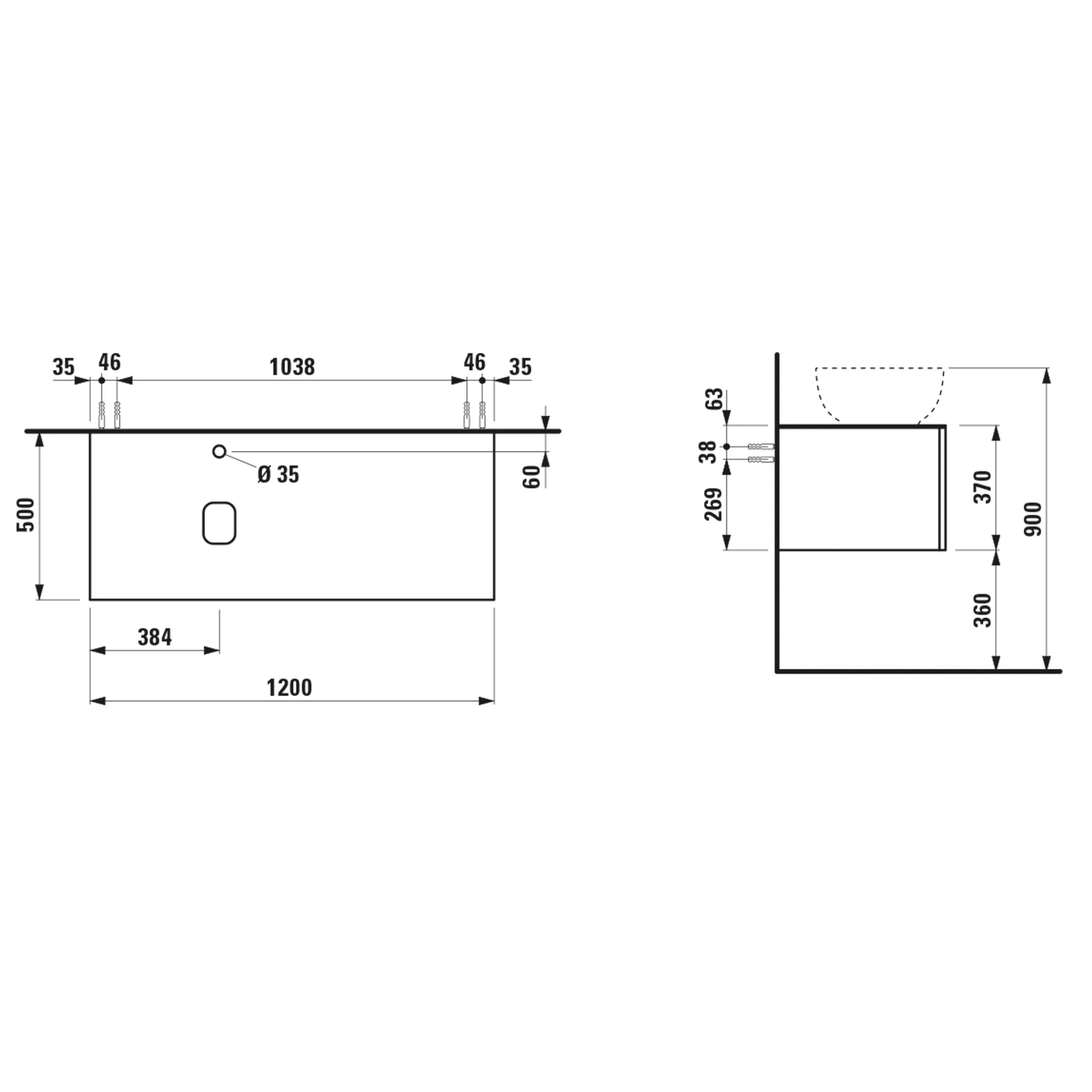 Schubladenelement (Waschtischunterbau+Waschtischplatte) ILBAGNOALESSI 500x1200x370 1 Schublade integrierte versteckte Griffe seitlich Vollauszug Soft-Close Ausschnitt links Marrone Naturale Top inkl. gebohrtes Hahnloch passend zu H818974 Weiß matt Schubladenelement (Waschtischunterbau+Waschtischplatte) ILBAGNOALESSI 500x1200x370 1 Schublade integrierte versteckte Griffe seitlich Vollauszug Soft-Close Ausschnitt links Marrone Naturale Top inkl. gebohrtes Hahnloch passend zu H818974 Weiß matt