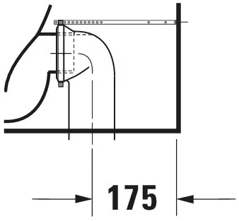 Stand-WC Kombi DuraStyle 700 mm Tiefspüler,f.SPK,Abg.Vario,weiß,HYG