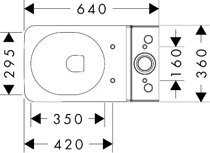 Hansgrohe EluPura Q Stand-WC, wandbündig, AquaFall Flush, Weiß