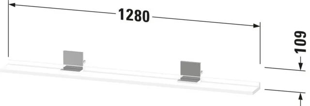 Duravit Ablage „Sivida“ in Befestigung sichtbar 128 × 3,5 × 11,5 cm Duravit Ablage „Sivida“ in Befestigung sichtbar 128 × 3,5 × 11,5 cm