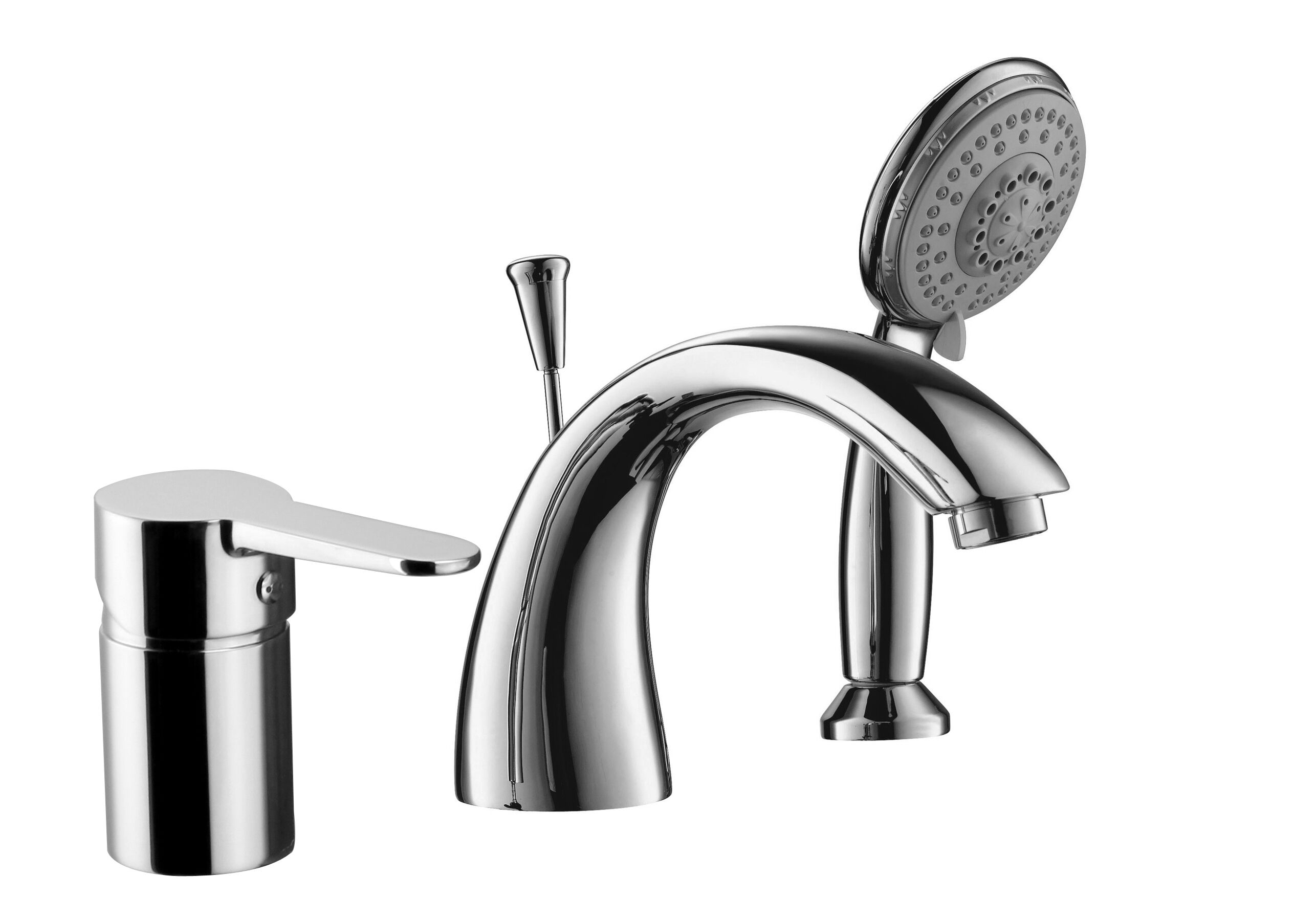 3-Loch-Wannen-Einhandbatterie Aqvabasic III - inkl. Sicht- Funktionsteile - Ausladung 220 mm - Handbrause AqvaBasic - Kartusche mit keramischen Dichtscheiben - Heisswassersperre - Wassermengendurchflussregulierung - chrom 3-Loch-Wannen-Einhandbatterie Aqvabasic III - inkl. Sicht- Funktionsteile - Ausladung 220 mm - Handbrause AqvaBasic - Kartusche mit keramischen Dichtscheiben - Heisswassersperre - Wassermengendurchflussregulierung - chrom