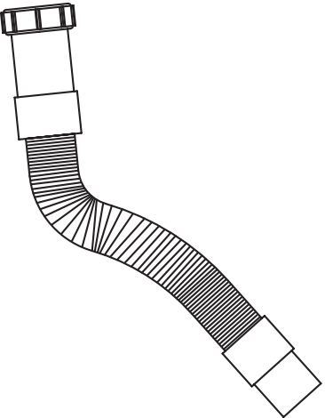 Flexschlauch McAlpine des Systems S 50, für höhenverstellbares Waschtisch-Vorwandelement S50.01.01000