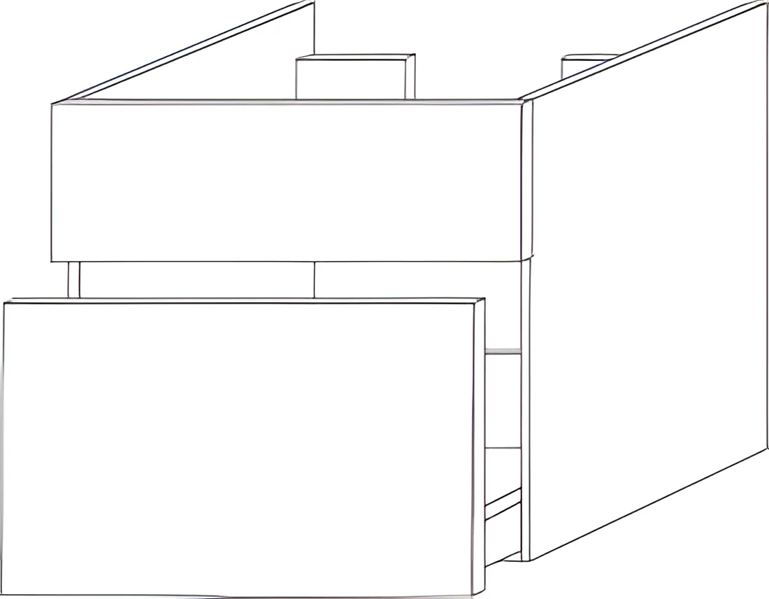 Sanipa Waschtischunterschrank „2morrow“ 500 × 510 × 520 mm in Eiche Kansas