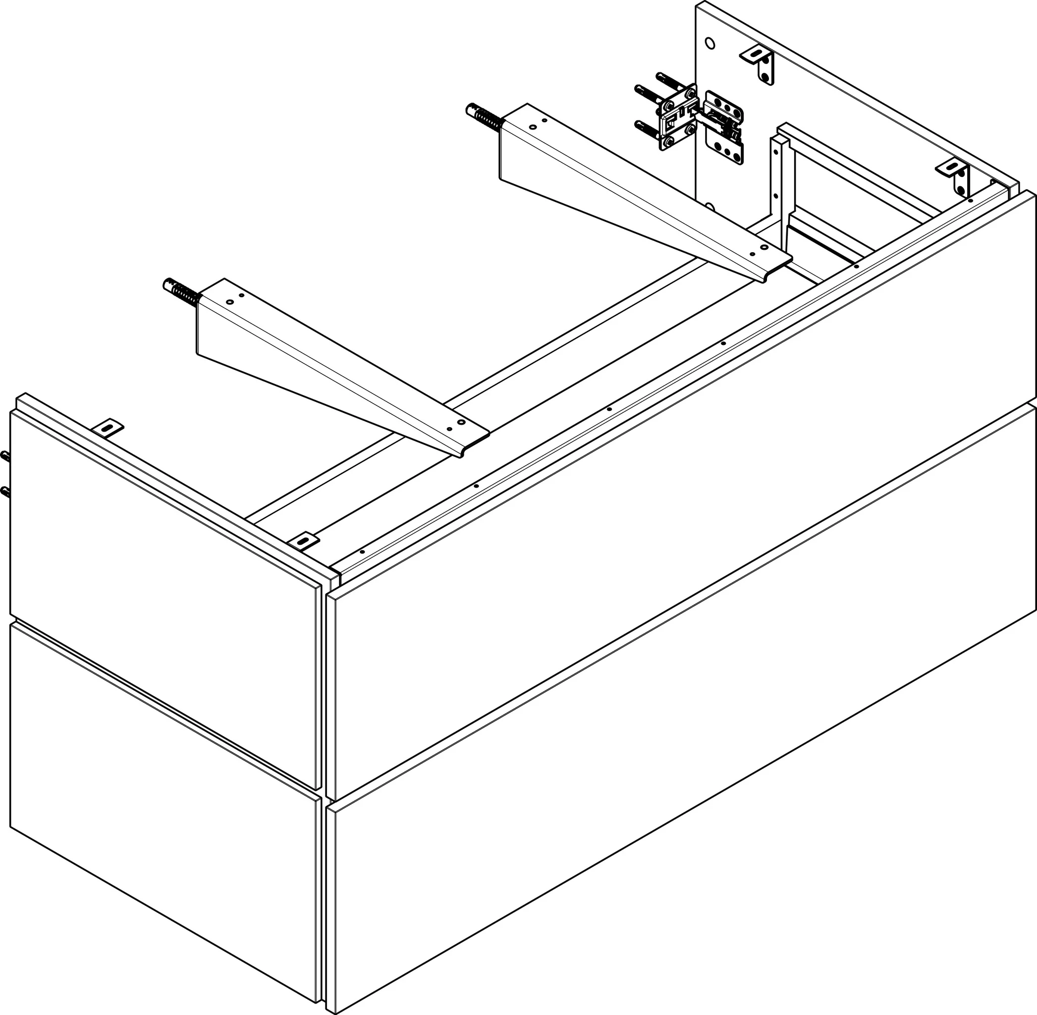 Hansgrohe Waschtischunterschrank Xilesa E, Schiefergrau Matt, 1180x550 mm, 2 PushOpen-Schubkästen, SoftClose, Wandmontage Hansgrohe Waschtischunterschrank Xilesa E, Schiefergrau Matt, 1180x550 mm, 2 PushOpen-Schubkästen, SoftClose, Wandmontage