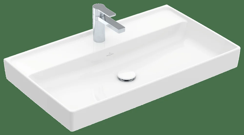 Villeroy & Boch Collaro Schrankwaschtisch TitanCeram 800x465mm Rechteck Weiß Alpin