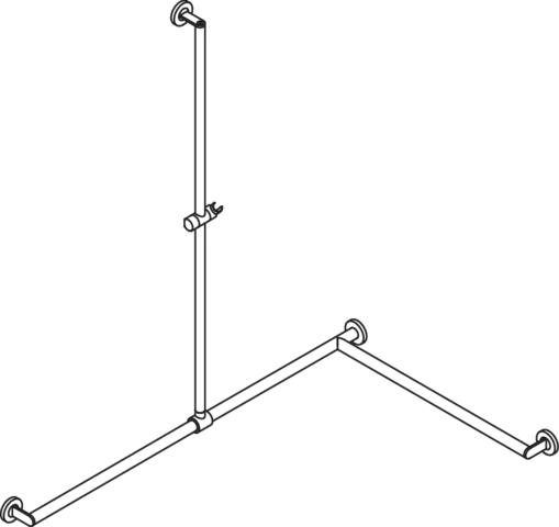 HEWI Haltegriff Ausführung rechts „System 900“ in Schwarz tiefmatt / Chrom HEWI Haltegriff Ausführung rechts „System 900“ in Schwarz tiefmatt / Chrom