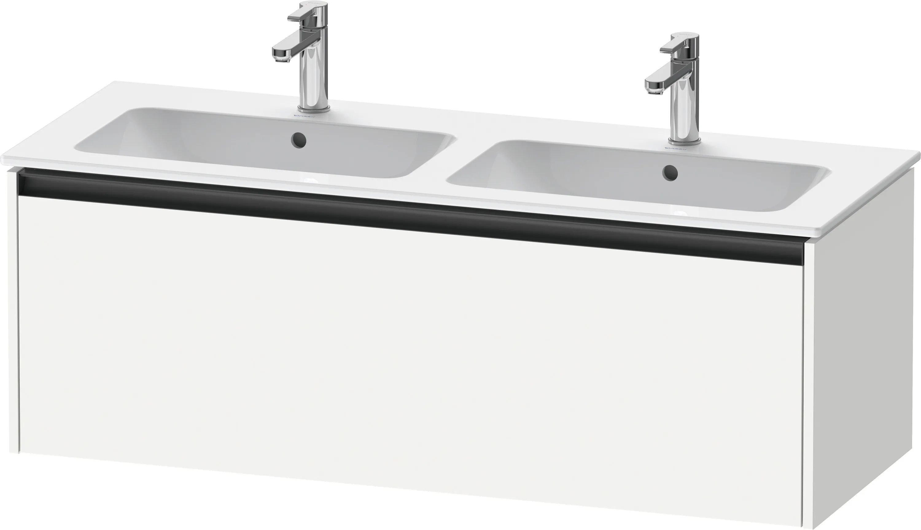 Duravit Waschtischunterschrank wandhängend „Ketho.2“ 128 × 44 × 48 cm Weiß Matt