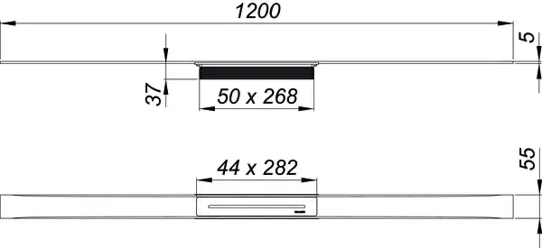 Duschrinne CeraFloor Select schwarz matt, 1200 mm Duschrinne CeraFloor Select schwarz matt, 1200 mm