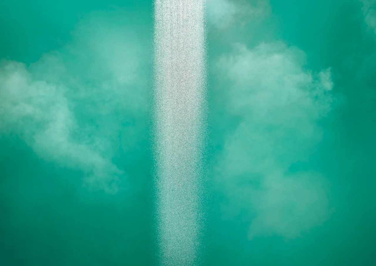 Hansgrohe Pulsify S Kopfbrause 260 mm, 2 Strahlarten, PowderRain & Intense PowderRain, Mattweiß, Wandanschluss für iBox universal