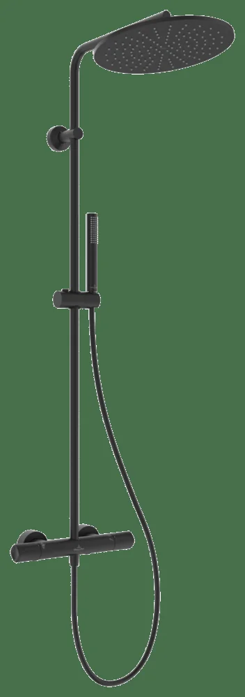 Villeroy & Boch Universal Showers Duschsystem, rund, matt schwarz, 325 x 586 x 1.221 mm, mit Thermostat und SmartPressure-Technologie Villeroy & Boch Universal Showers Duschsystem, rund, matt schwarz, 325 x 586 x 1.221 mm, mit Thermostat und SmartPressure-Technologie