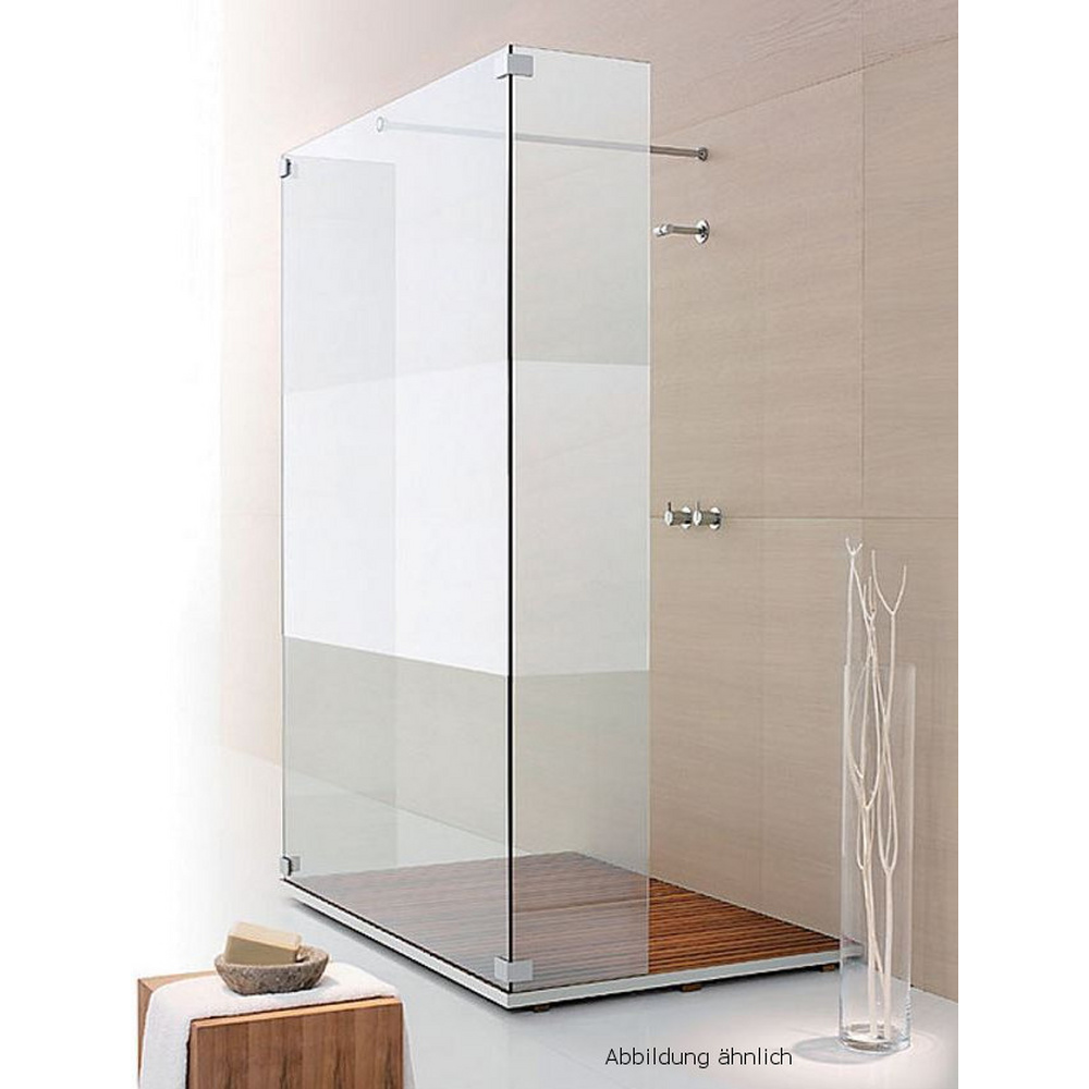 Sprinz Walk-In-Duschkabine Walk-In Freistehende Scheibe mit Seitenteil „Inloop“ rahmenlos B: 900 mm H: 2100 mm T: 8 mm Sprinz Walk-In-Duschkabine Walk-In Freistehende Scheibe mit Seitenteil „Inloop“ rahmenlos B: 900 mm H: 2100 mm T: 8 mm