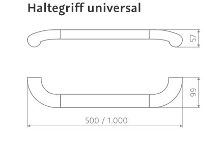 HSK Haltegriff in chrom HSK Haltegriff in chrom