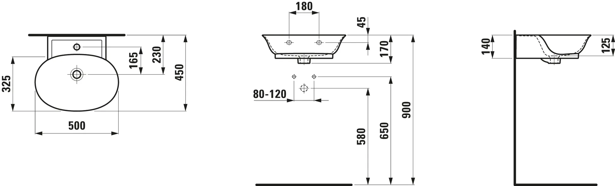Handwaschbecken THE NEW CLASSIC 450x500x140 1 Hahnloch mit Überlauf weiß Handwaschbecken THE NEW CLASSIC 450x500x140 1 Hahnloch mit Überlauf weiß