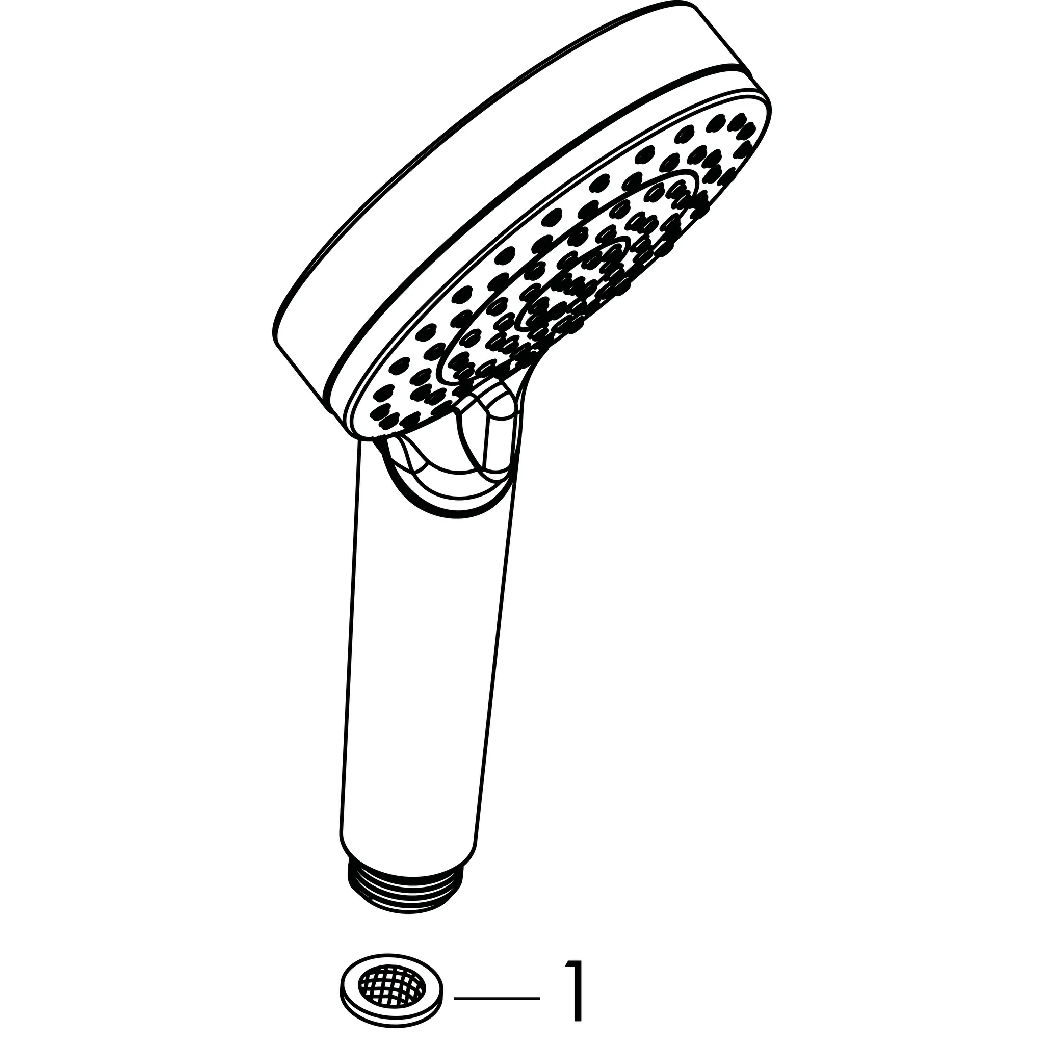 Hansgrohe Crometta Handbrause 100 1jet EcoSmart+, Weiß/Chrom