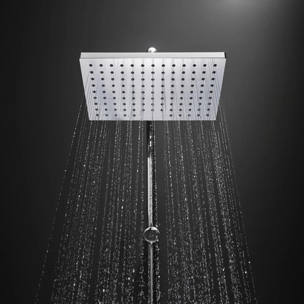 Hansgrohe Vernis Shape Showerpipe 230 1jet EcoSmart Chrom mit Wannenthermostat - Aufputzinstallation, DN15, 426 mm Brausearmlänge