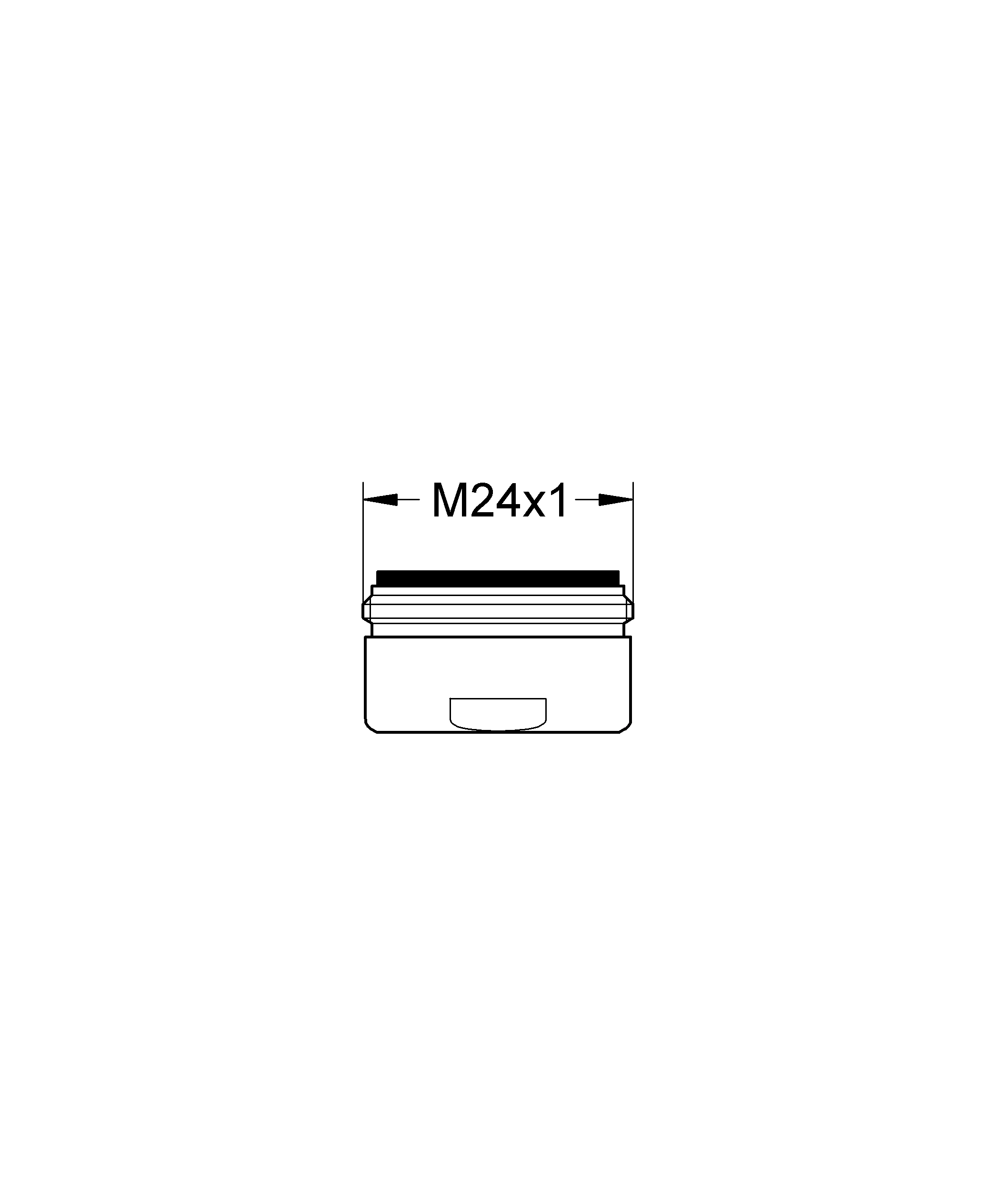 Laminar-Strahlregler 13955, Außengewinde, M 24 x 1, Durchflussklasse: X, chrom