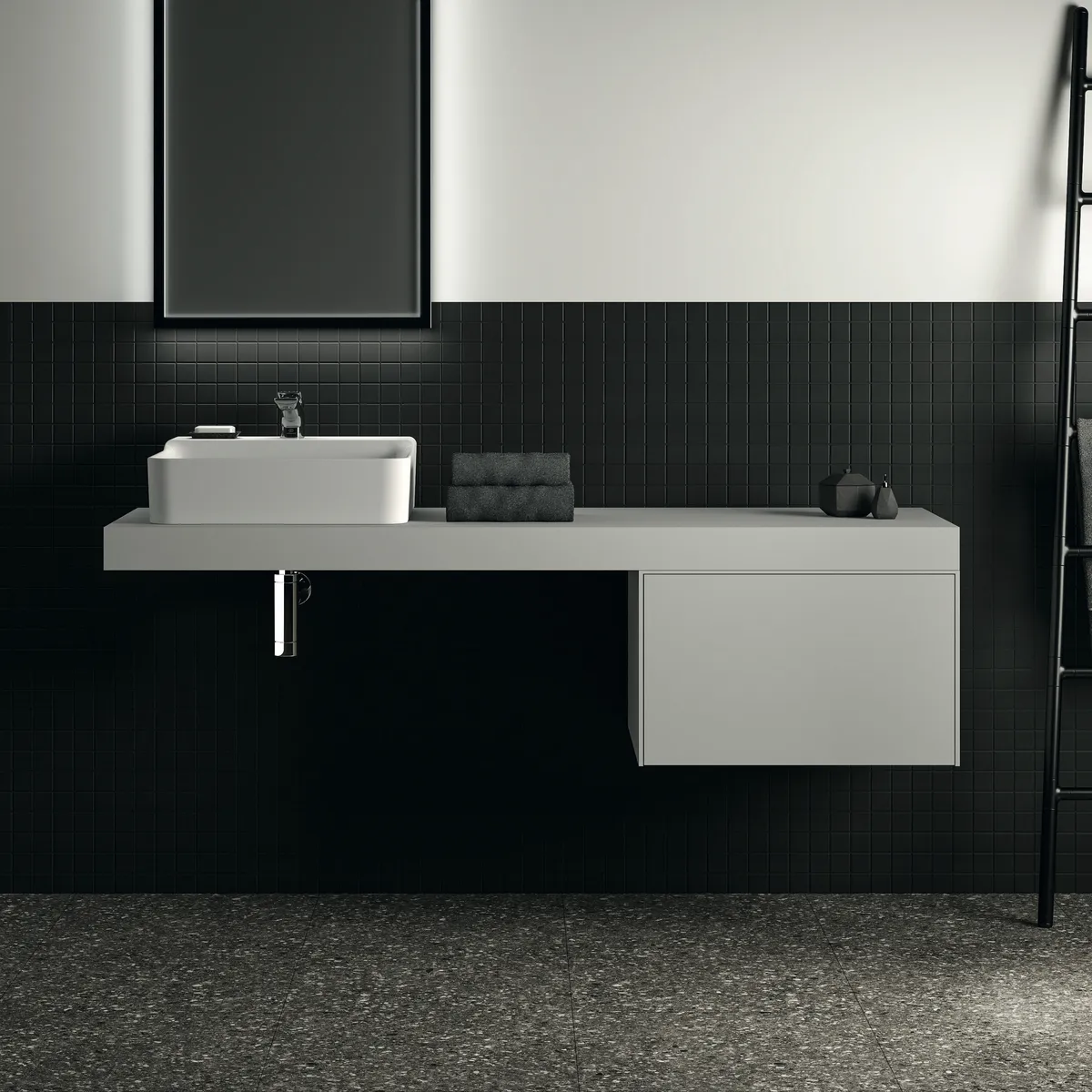 Konsole Conca, 1600x505x80mm, Weiß Konsole Conca, 1600x505x80mm, Weiß