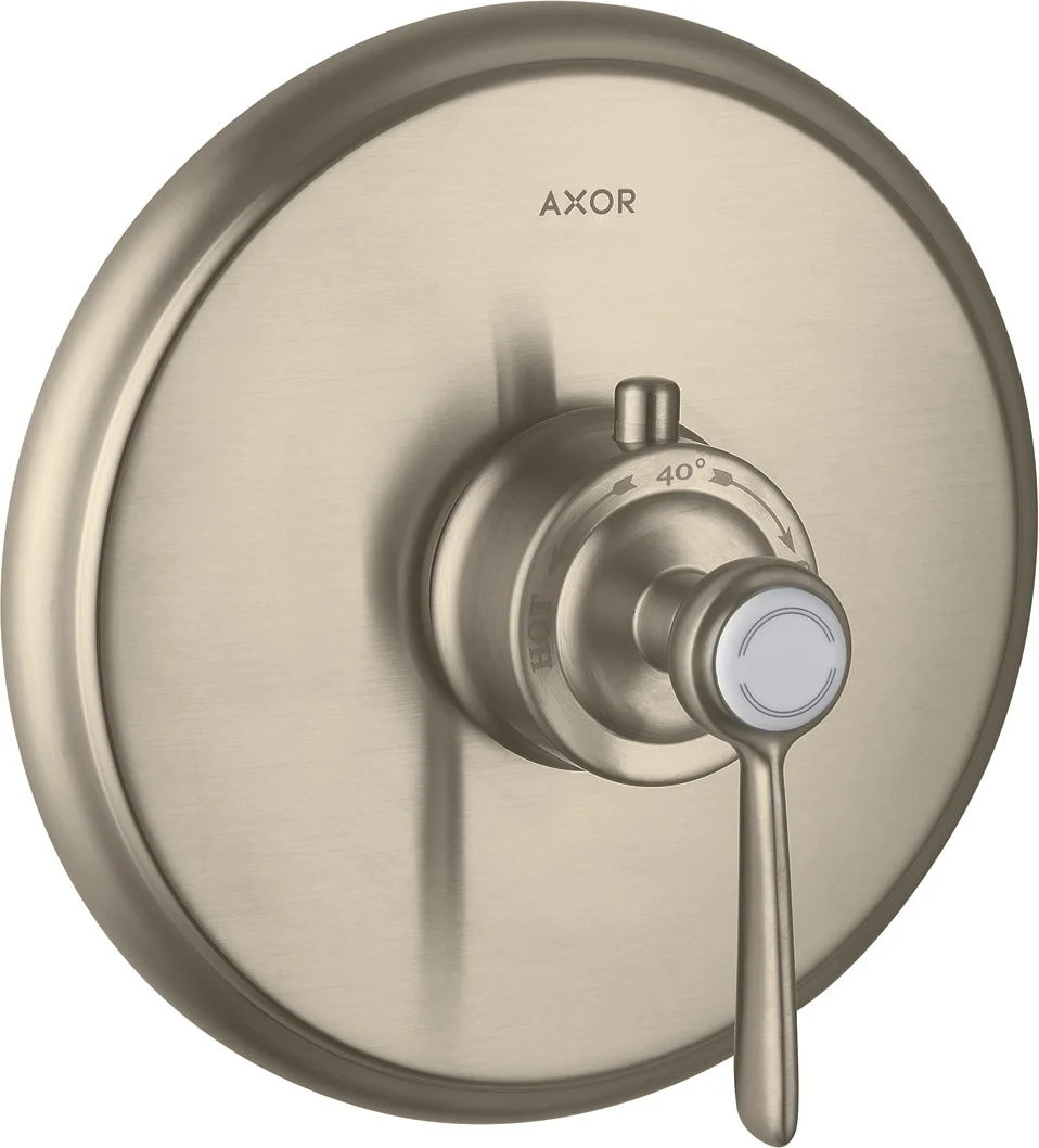 Hansgrohe AXOR Montreux Thermostat Unterputz mit Hebelgriff, Brushed Nickel, max. Durchflussmenge 43 l/min, einstellbare Temperaturbegrenzung Hansgrohe AXOR Montreux Thermostat Unterputz mit Hebelgriff, Brushed Nickel, max. Durchflussmenge 43 l/min, einstellbare Temperaturbegrenzung