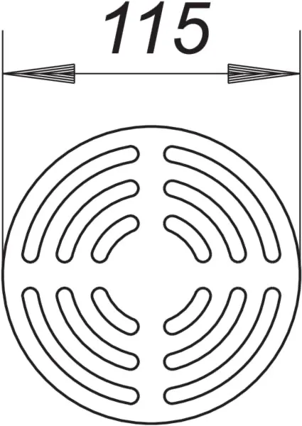 Rost VER, d: 115 mm Rost VER, d: 115 mm