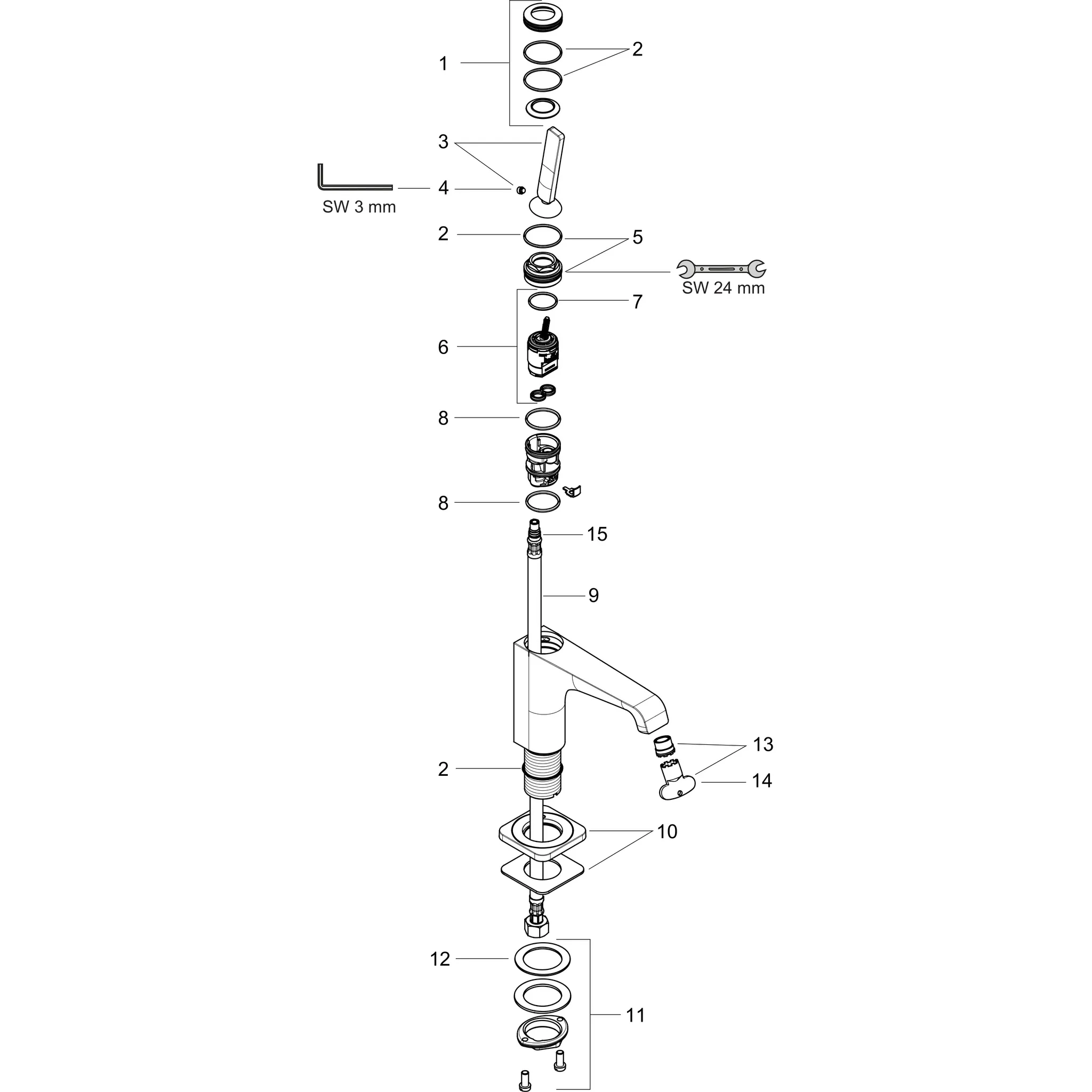 Hansgrohe AXOR Citterio E Mischer, Chrom Hansgrohe AXOR Citterio E Mischer, Chrom