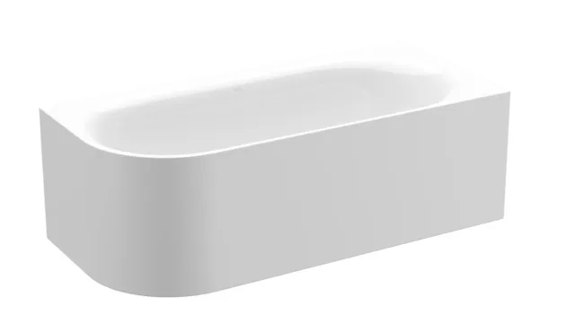 Bette BetteSilhouette Badewanne Eck Sonderform Lux Oval V, weiß, 1750 x 800 mm, Randhöhe 575 mm, Nutzinhalt 150 l