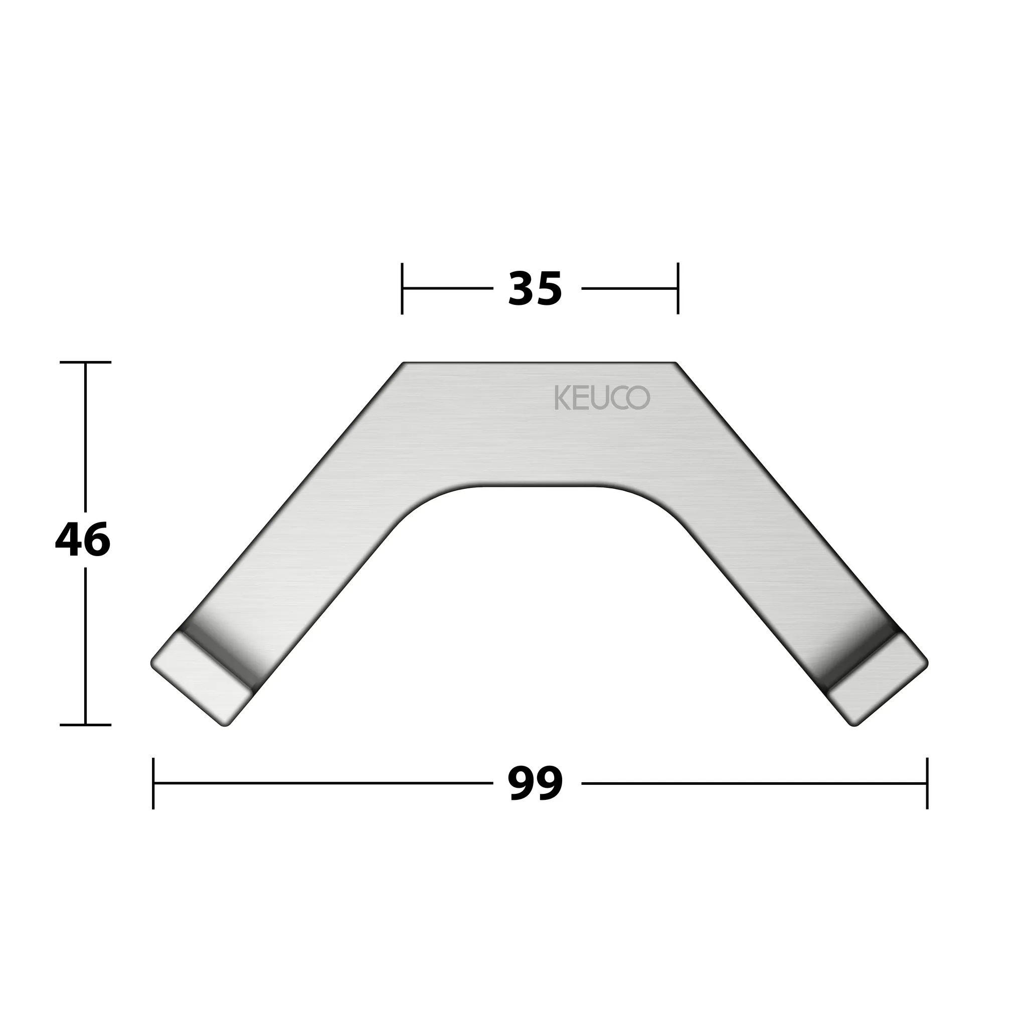 KEUCO EDITION 11 Handtuchhaken doppelt Edelstahl-finish KEUCO EDITION 11 Handtuchhaken doppelt Edelstahl-finish