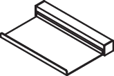 HEWI Ablage pulverbeschichtet in 20 × 2,5 × 13 cm