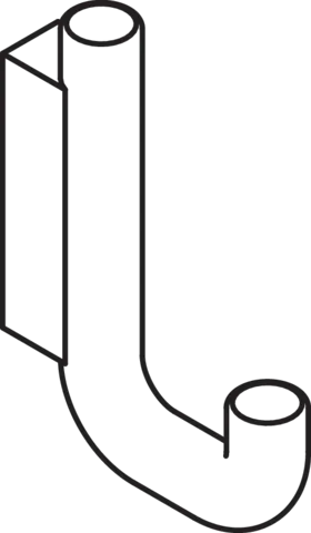 Einzelhaken, Edelstahl, PVD beschichtet, 11 mm breit, 70 mm hoch, 51 mm tief, Durchmesser 11 mm, in Farbe CK (Messing glänzend) Einzelhaken, Edelstahl, PVD beschichtet, 11 mm breit, 70 mm hoch, 51 mm tief, Durchmesser 11 mm, in Farbe CK (Messing glänzend)