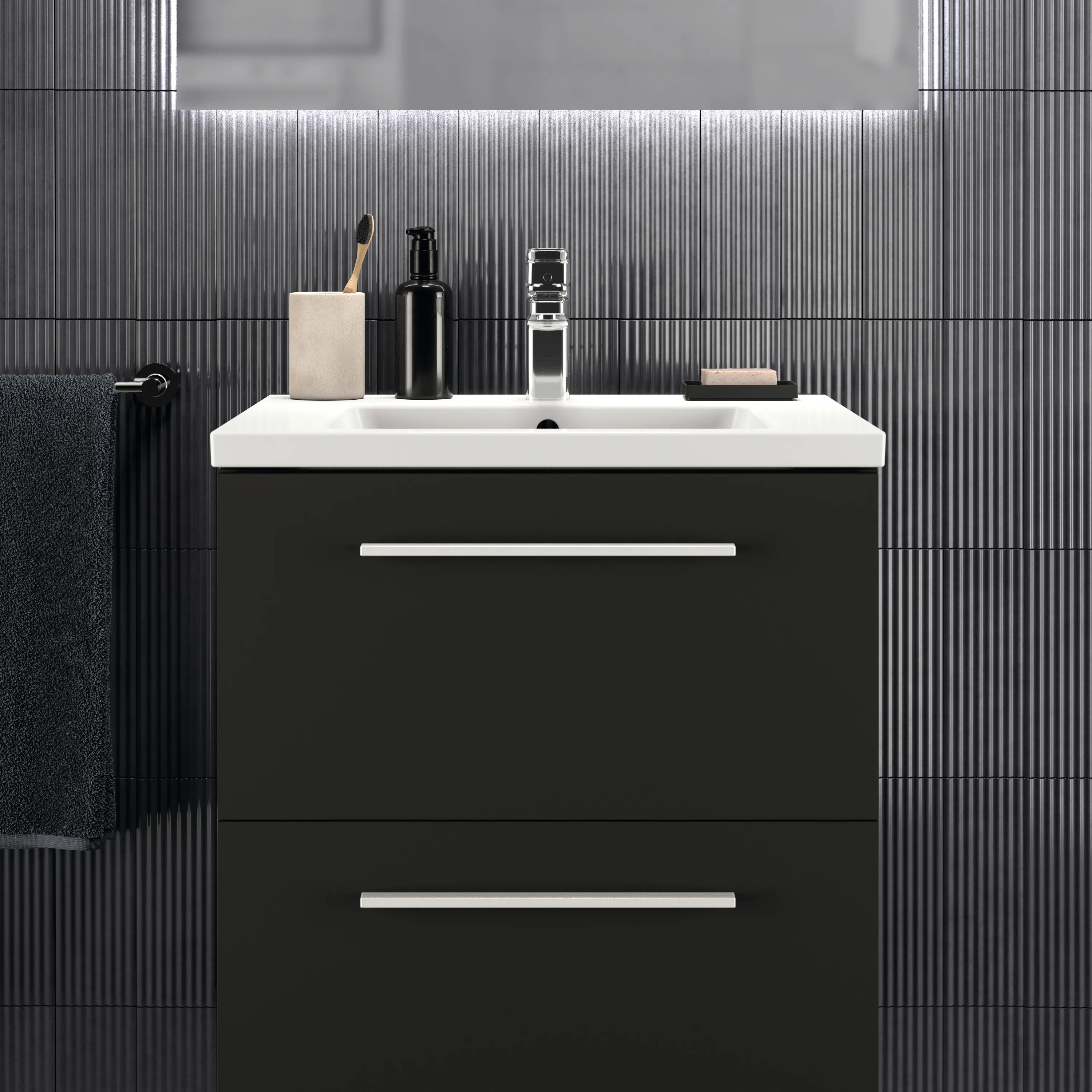 Waschbecken „i.lifeB“ 61 × 51 × 18 cm, Hahnlochposition mittig in Weiß Waschbecken „i.lifeB“ 61 × 51 × 18 cm, Hahnlochposition mittig in Weiß