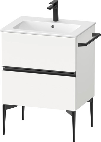 Duravit Waschtischunterschrank „Sivida“ 61 × 59,1 × 47,7 cm in Weiß Matt, Weiß Matt