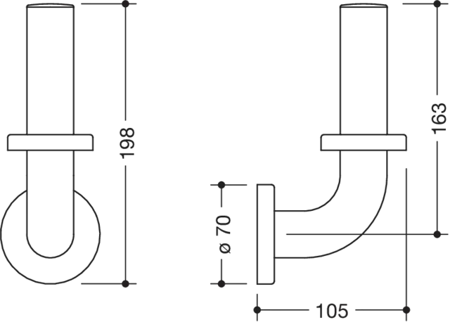 HEWI Reservetoilettenpapierhalter „Serie 801“ 7 × 10,5 × 19,7 cm HEWI Reservetoilettenpapierhalter „Serie 801“ 7 × 10,5 × 19,7 cm