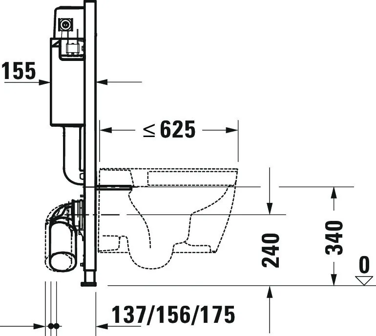 Duravit Vorwand-/Einbauelement für Toilette Installationselement Trockenbau für WC „DuraSystemInstallationselemente“ 99 × 50 cm in Duravit Vorwand-/Einbauelement für Toilette Installationselement Trockenbau für WC „DuraSystemInstallationselemente“ 99 × 50 cm in