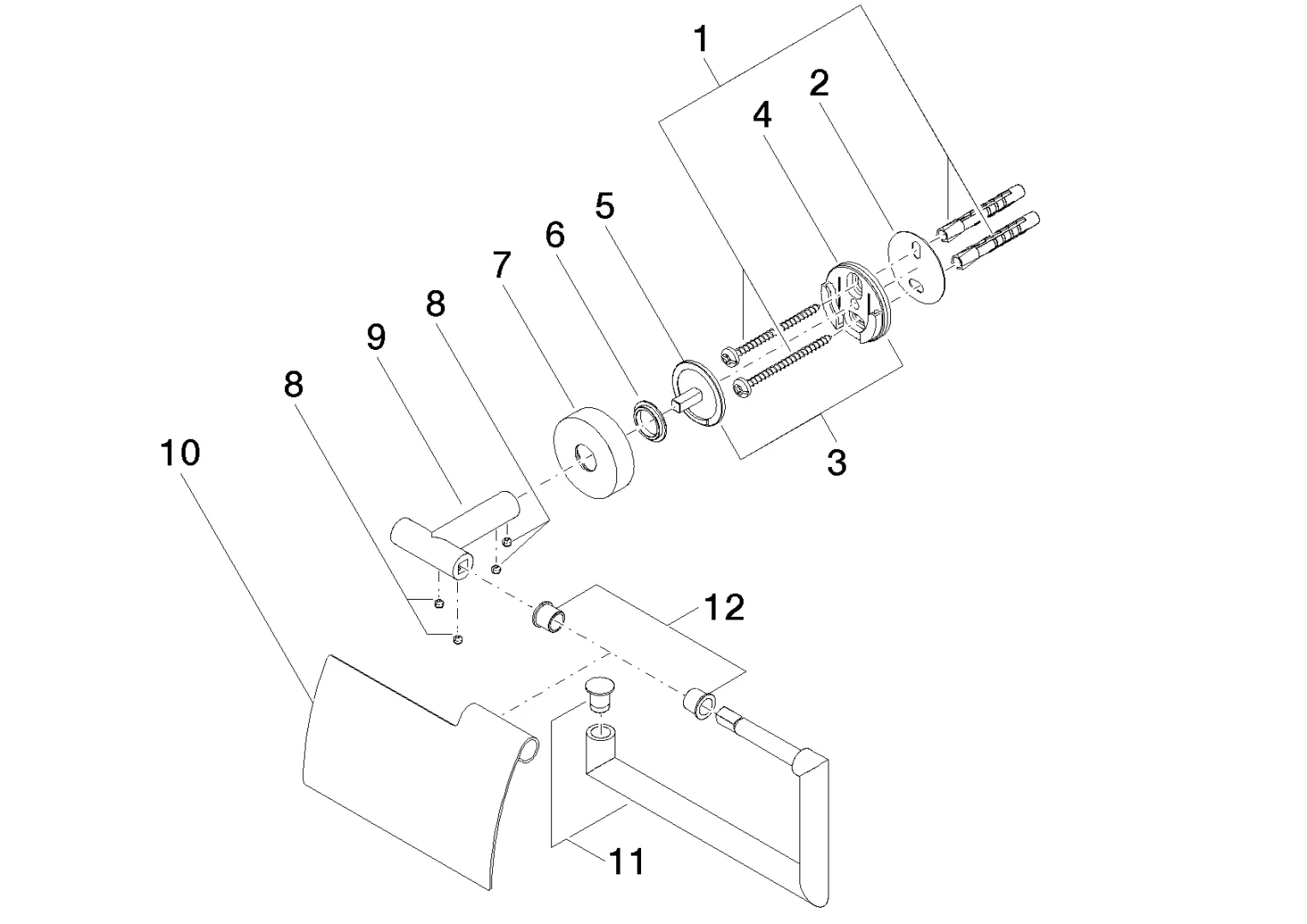 Papierrollenhalter mit Deckel SERIENSPEZIFISCH Chrom 83510979 Papierrollenhalter mit Deckel SERIENSPEZIFISCH Chrom 83510979