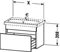 Duravit Waschtischunterschrank wandhängend „DuraStyle“ 58 × 39,8 × 36,8 cm Duravit Waschtischunterschrank wandhängend „DuraStyle“ 58 × 39,8 × 36,8 cm