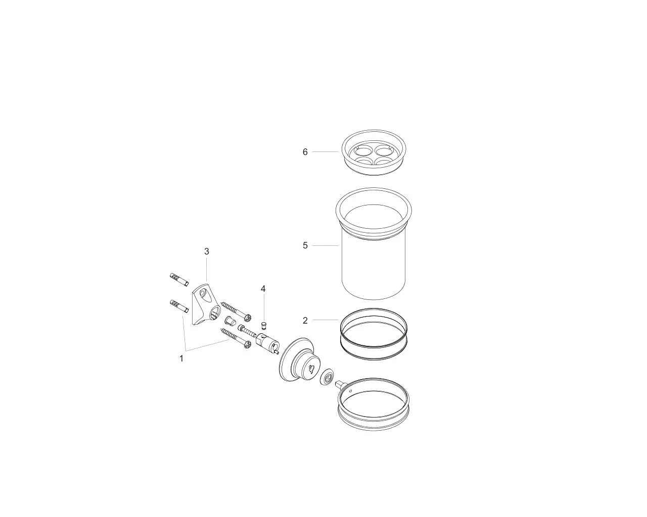 Zahnglas Axor Montreux chrom mit Halter