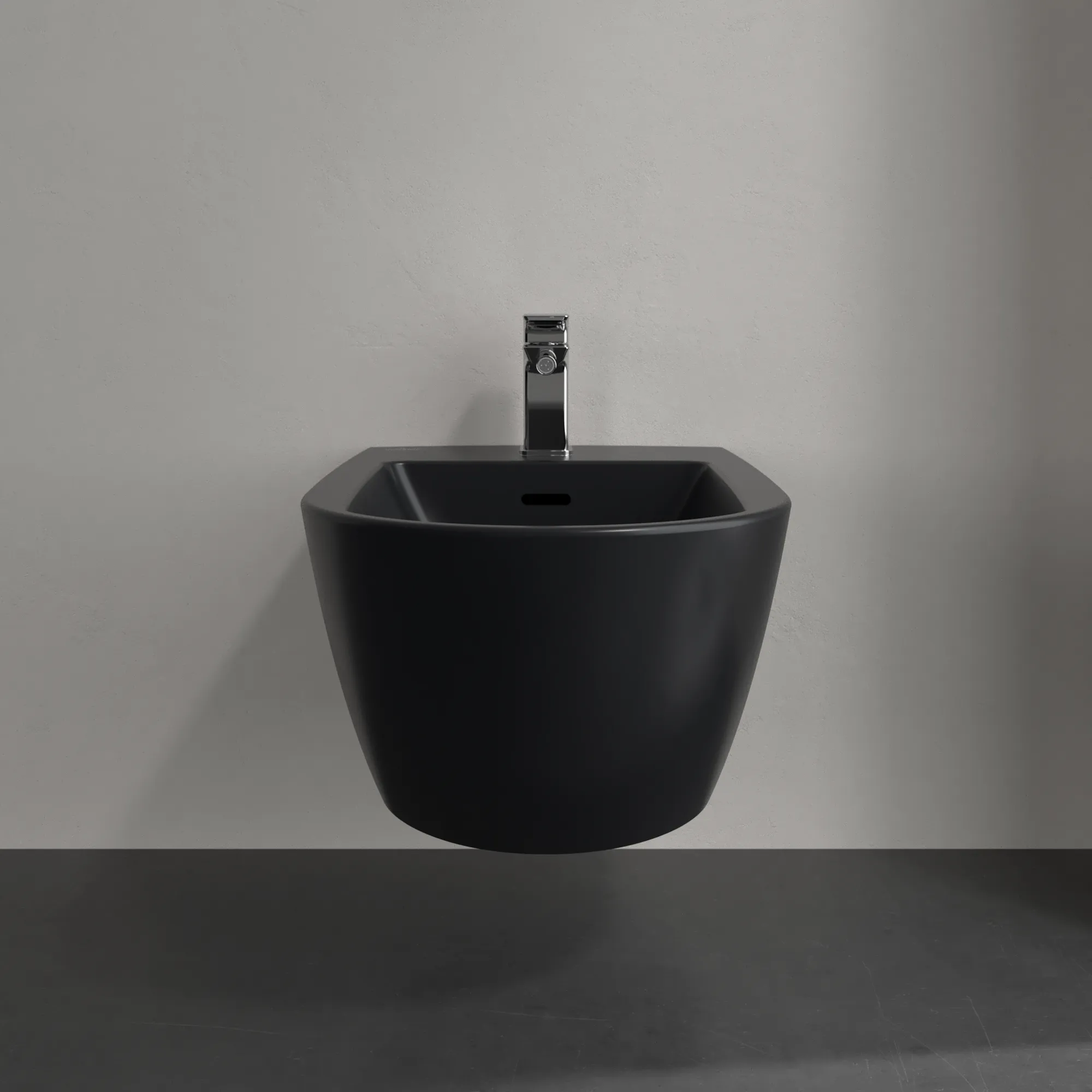 Villeroy & Boch Bidet „Antao“, Befestigung verdeckt 375 × 560 × 270 mm in Pure Black Villeroy & Boch Bidet „Antao“, Befestigung verdeckt 375 × 560 × 270 mm in Pure Black
